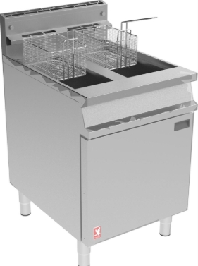 Commercial stainless steel deep fryer with two baskets Catering Equipment in kitchen
