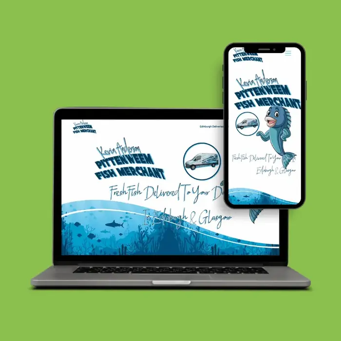 Scroller image of Kevin Anderson website design by Power On Web Design in edinburgh