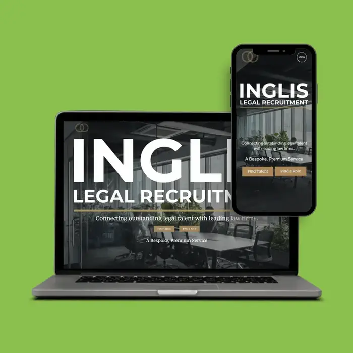 scroller image of Inglis Legal website design by Power On Web Design in edinburgh