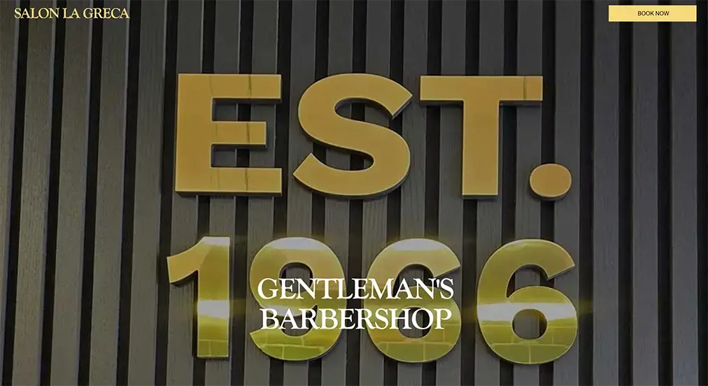 Barber salon website design for Salon Lagreca Edinburgh by Power On Web Design