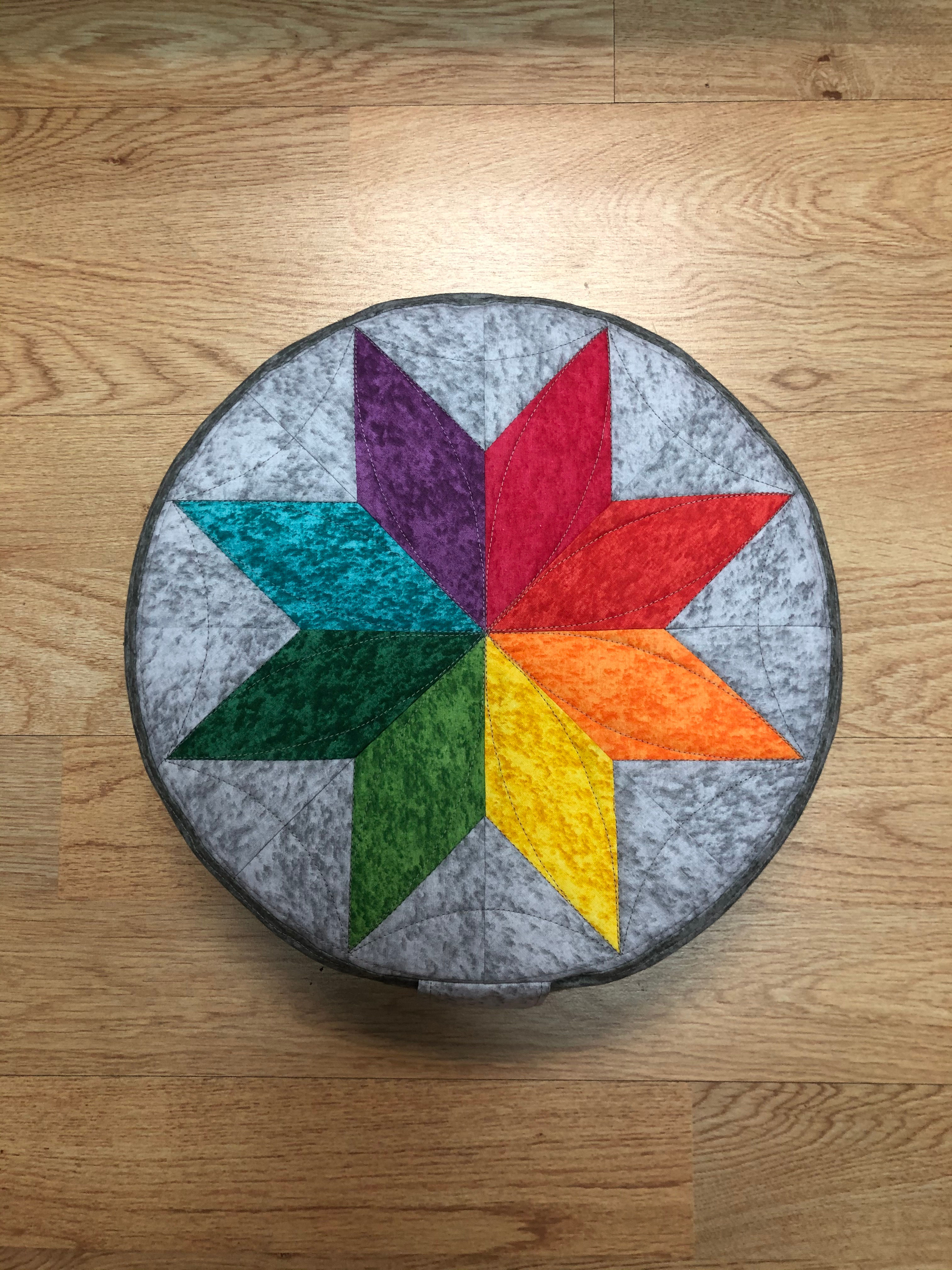 Cojín de Meditación y Yoga de Patchwork