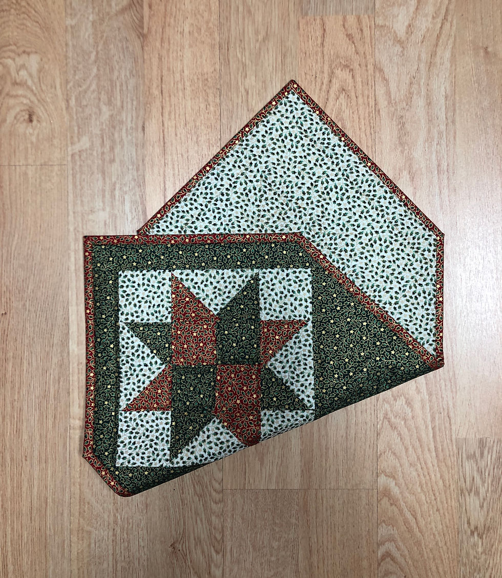 Thumbnail: Table runner - holly leaves