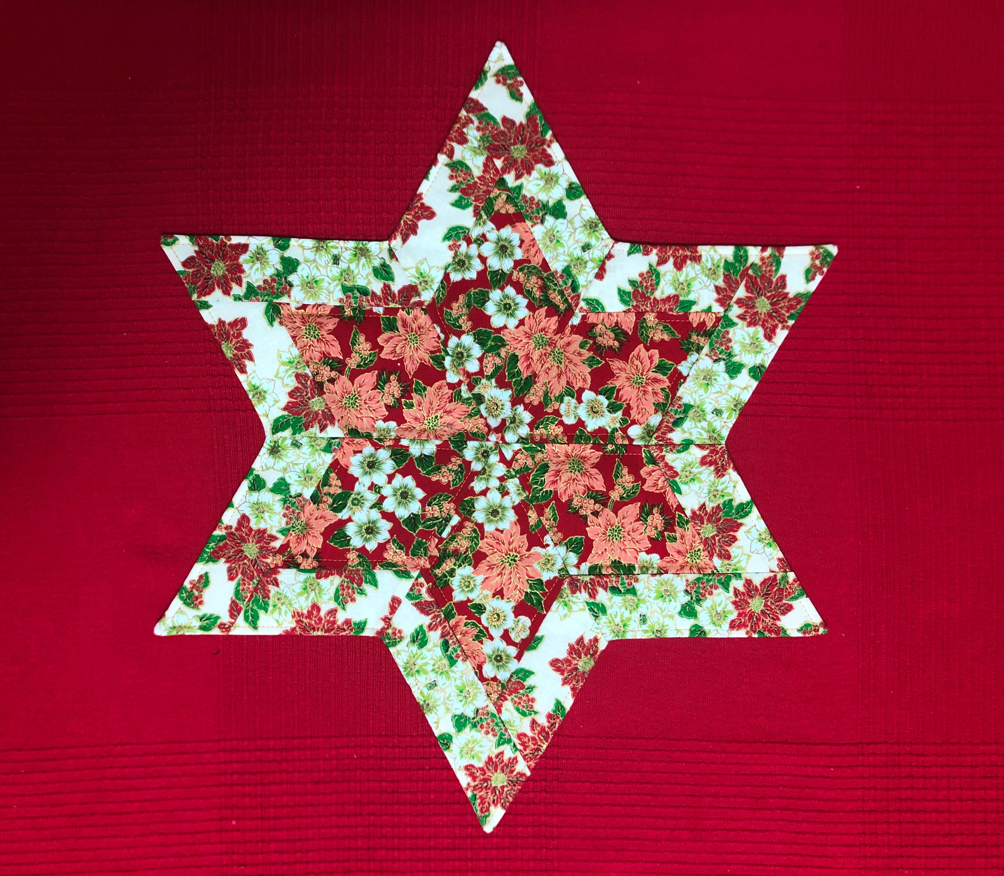 Estrella navideña - motivo rosas