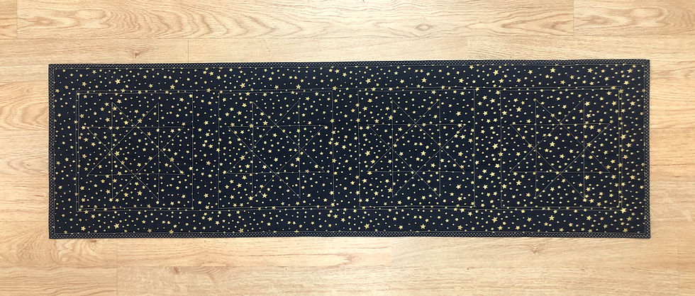 Thumbnail: Mantel para mesa - azul con estrellas doradas