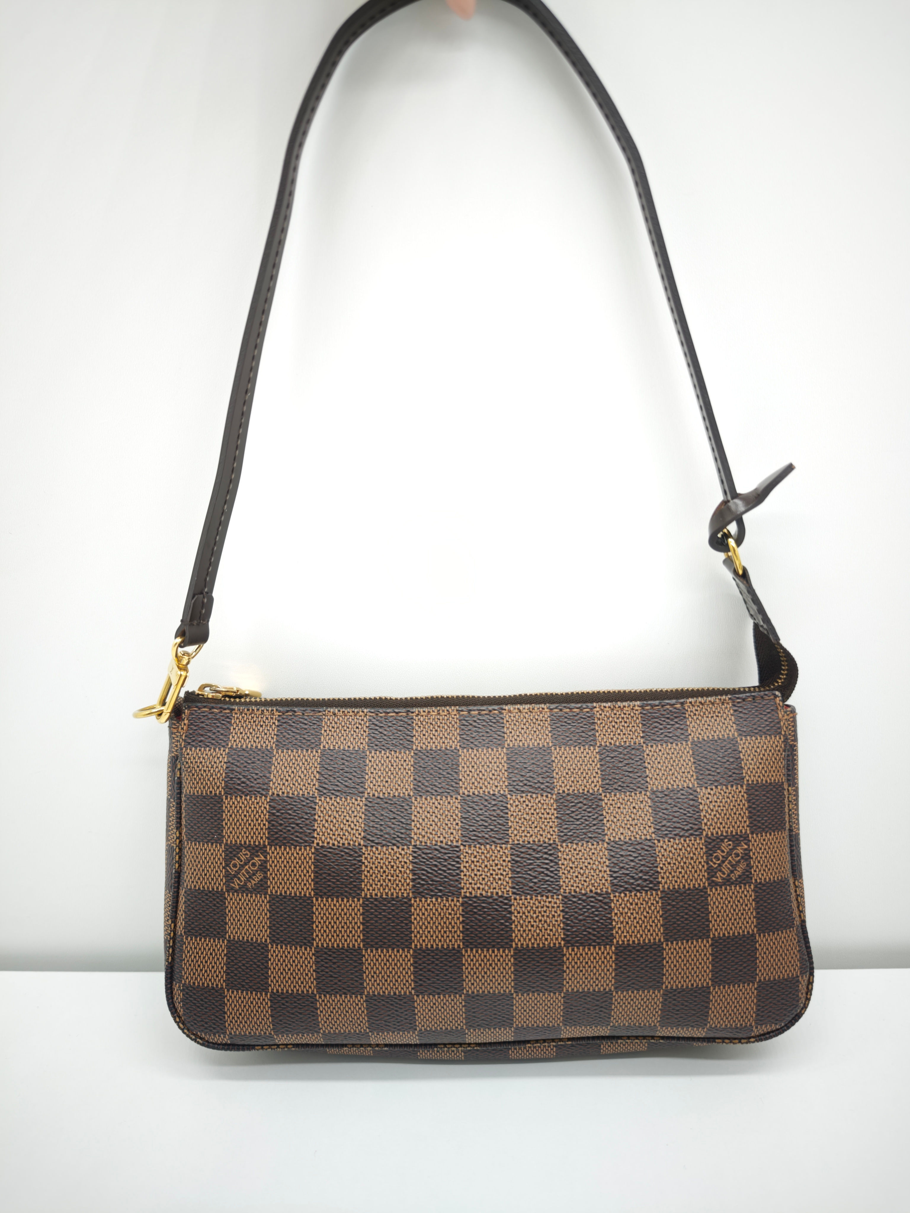 Pochette NM Accessoires in tela Damier Ebene