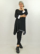 Zwart met witte top jersey dames webshop black just black