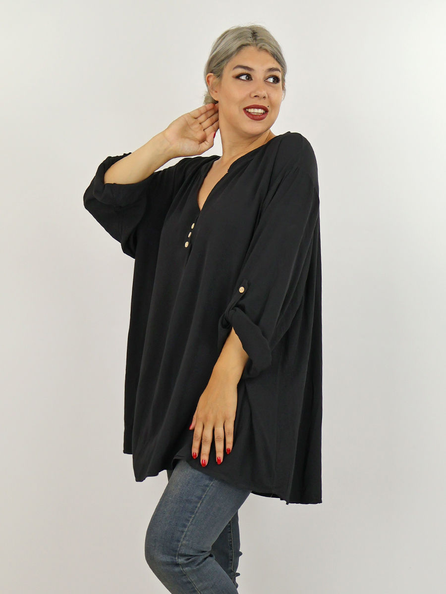 zwarte dames blouse maatje meer webshop black just black