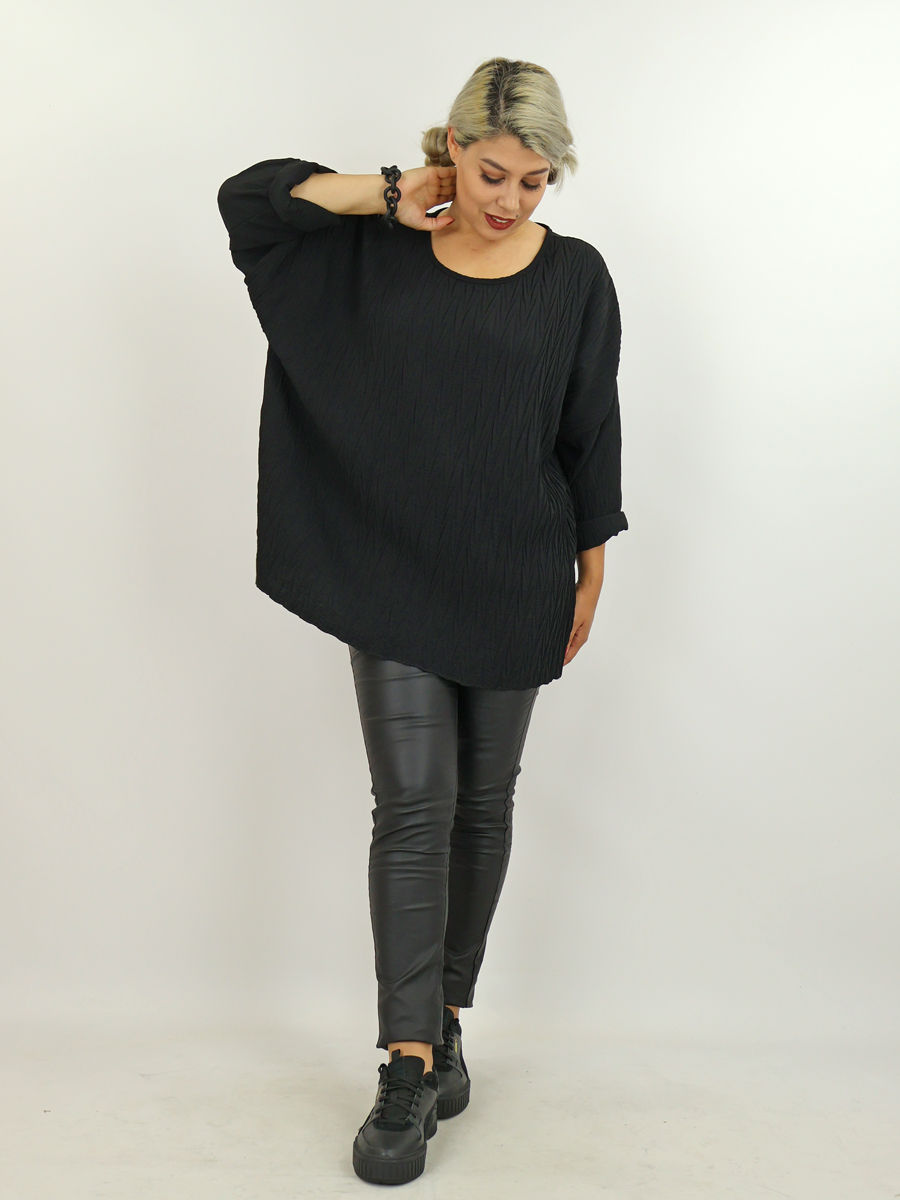 zwarte dames blouse maatje meer webshop black just black