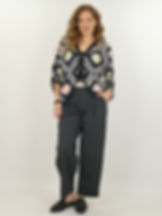 kort gebreid vestje boho zwart ecru dames webshop black just black