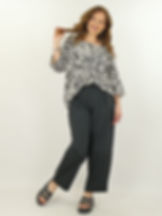 zwart beige zebra print blouse top dames webshop black just black