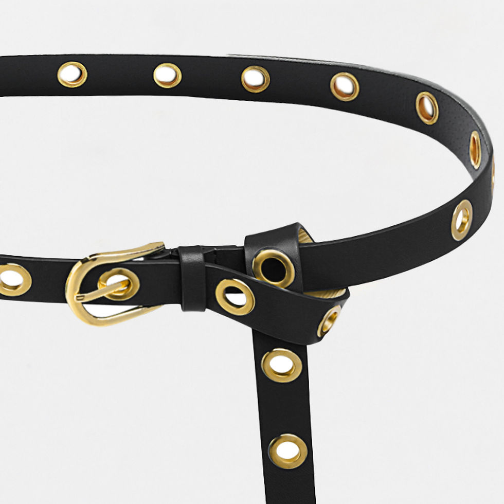 zwart gouden eyelet riem Sunny Black just black