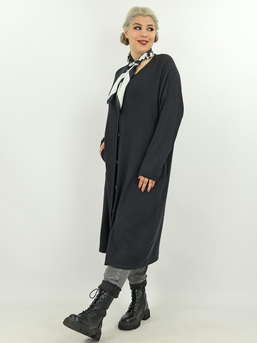 zwart lang vest maatje meer dames webshop black just black