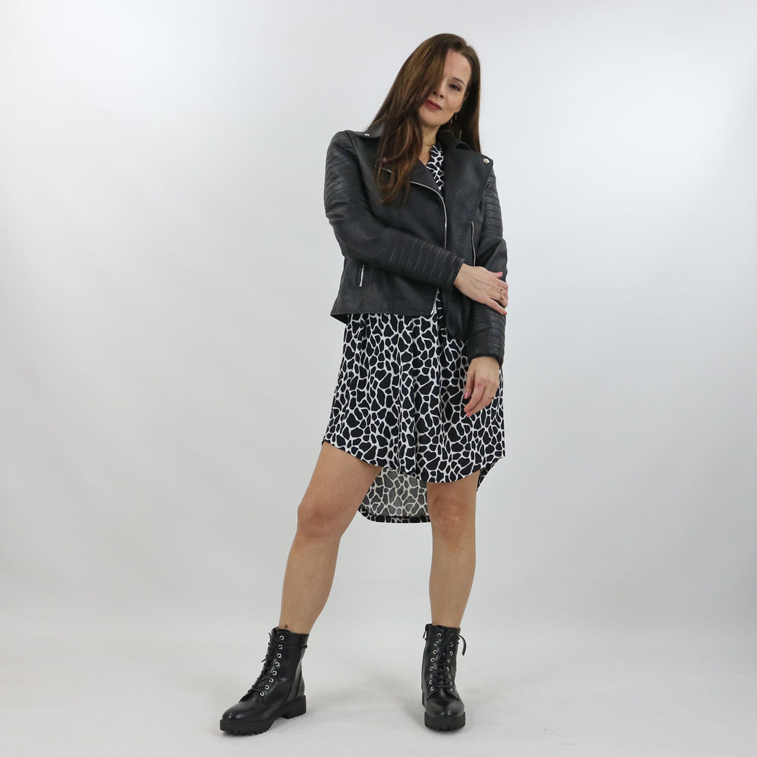 Zwart biker jasje black just black