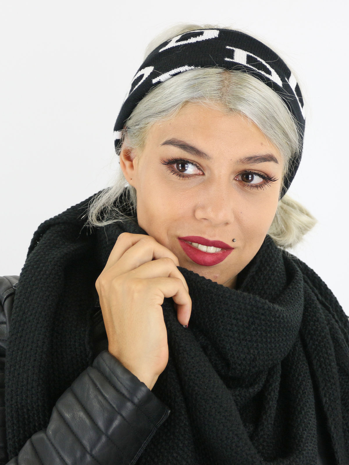 zwart wit hoofdband black just black