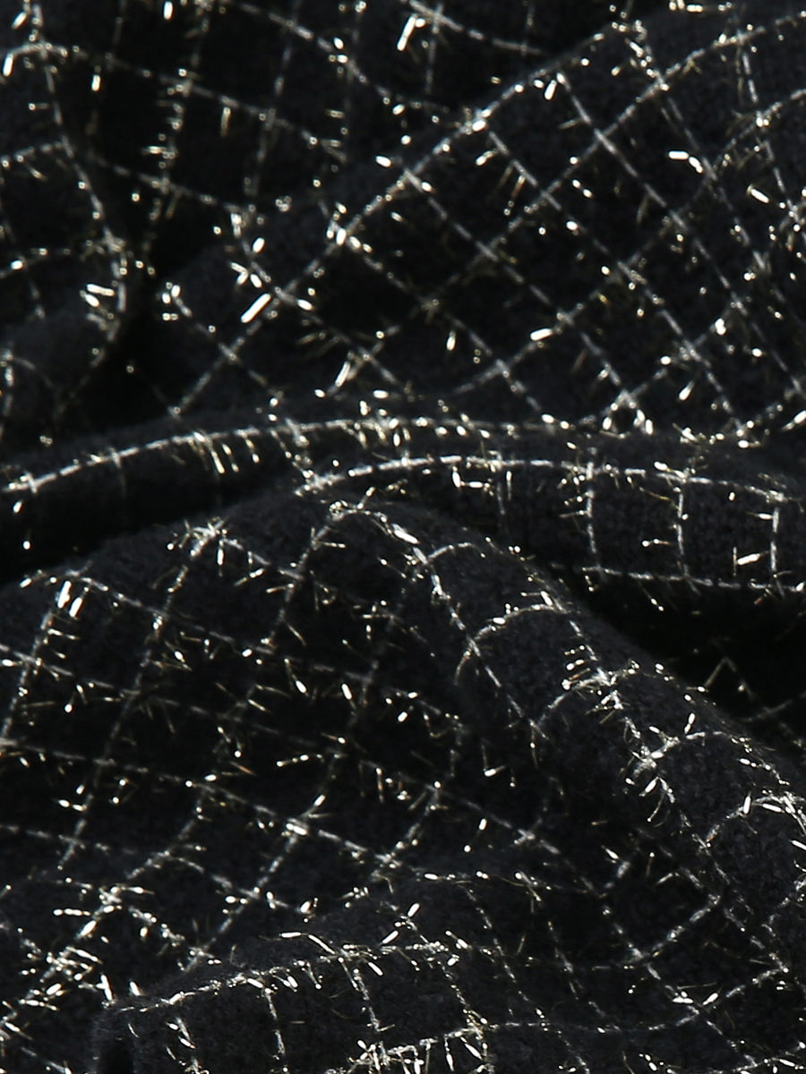 zwarte sjaal met ruitjes patroon webshop black just black