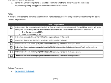 Updated License Endorsement policy