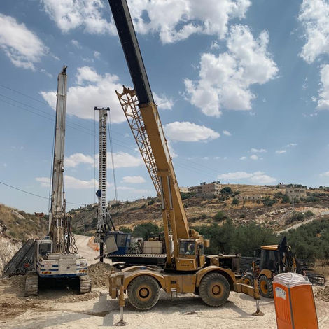 הקמת גשר לכביש האמריקאי ירושלים דניה סיבוס
