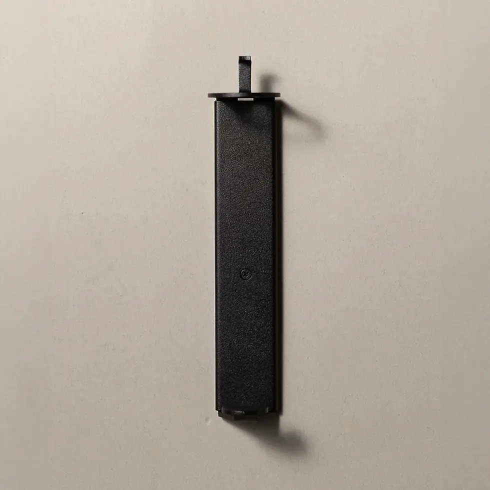 Thumbnail: Minimal Stainless-Steel Wall Bracket - Black Powder-Coated - For Pump Dispenser
