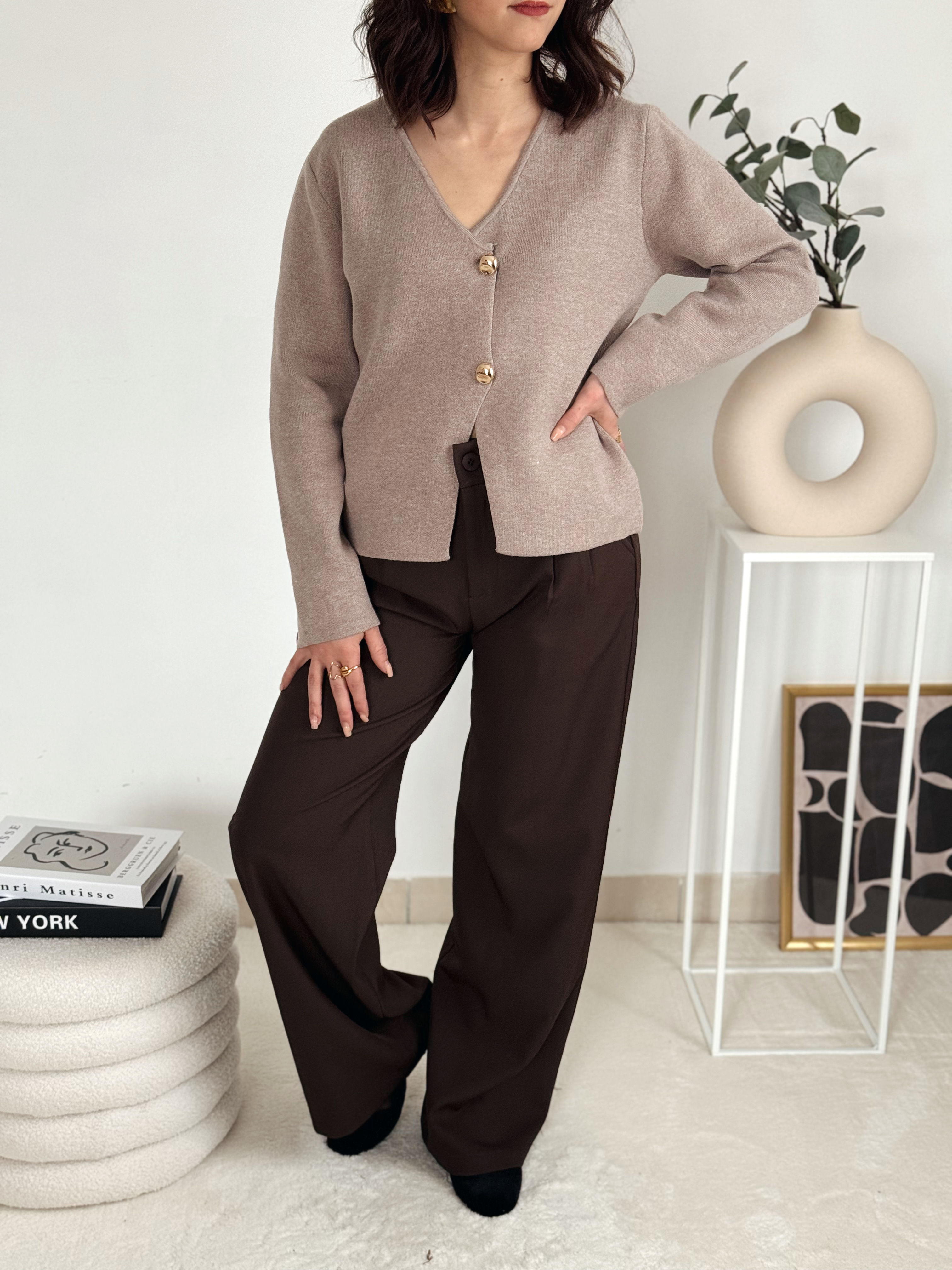 Pantalon choco "Milan"