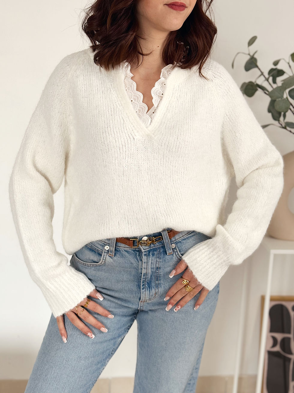 Miniature : Pull blanc "Vicky"