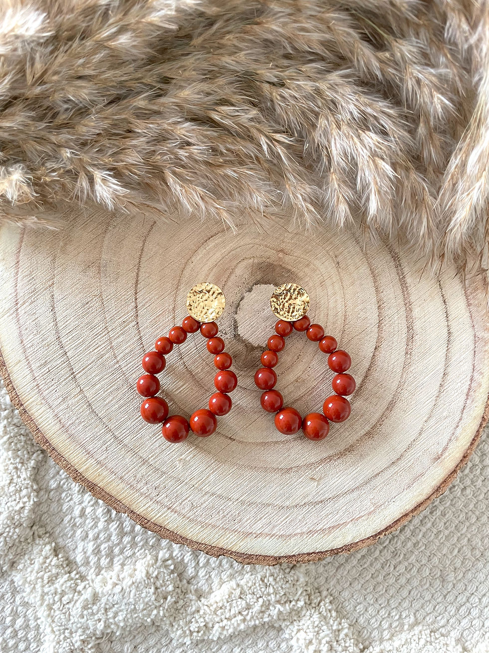Miniature : Boucles d'oreilles terracotta "Perla"
