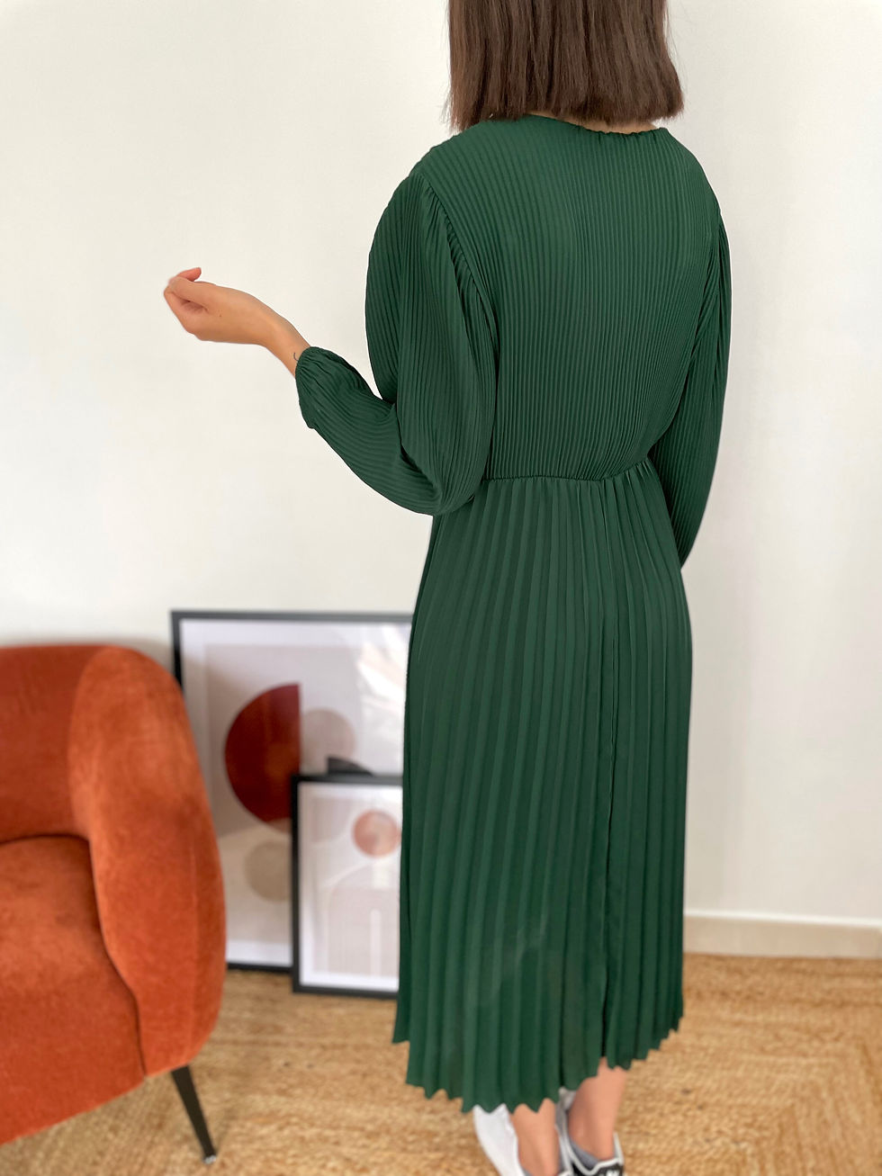 Miniature : Robe longue plissée "Qiana"