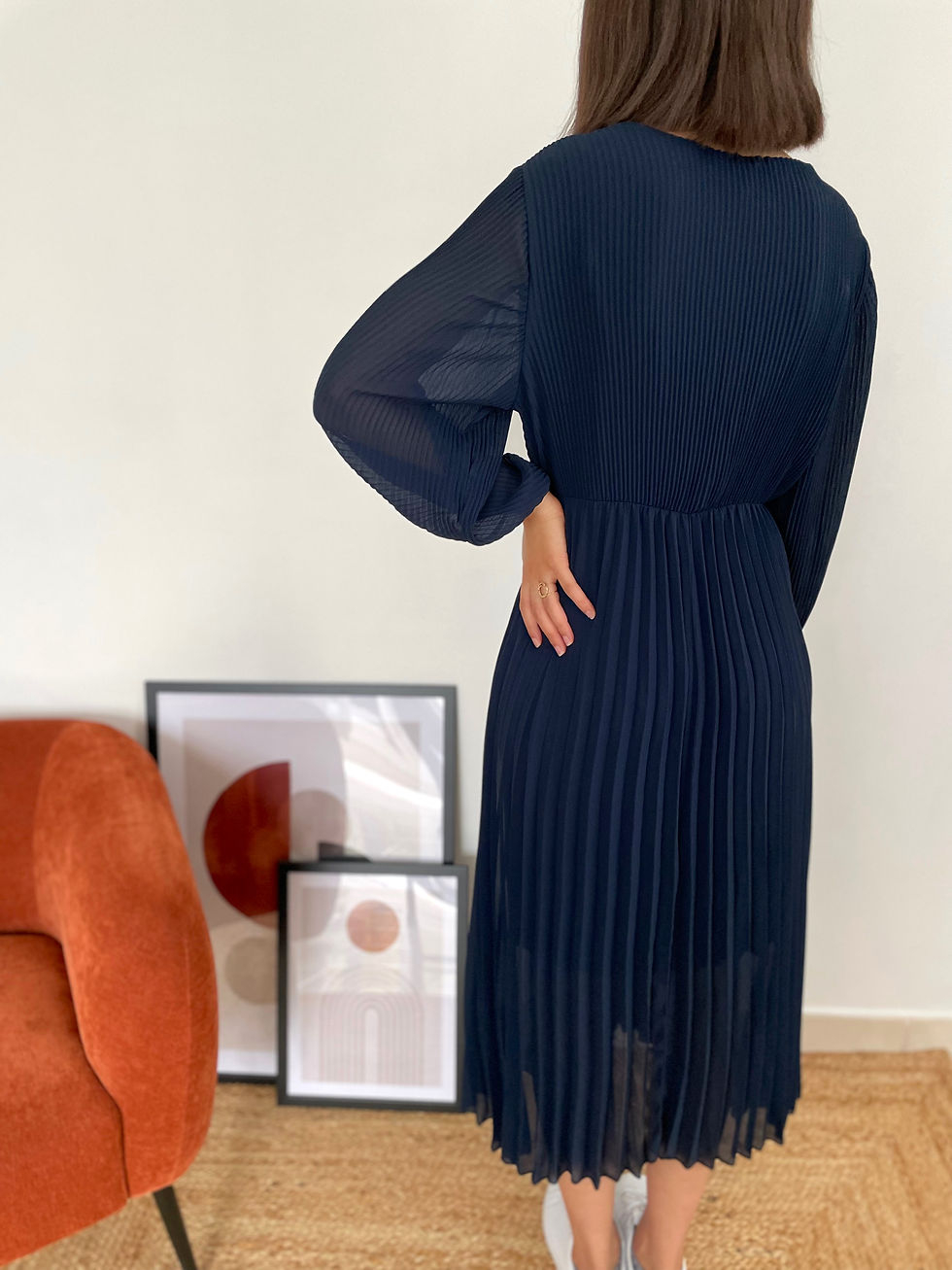 Miniature : Robe longue plissée "Qiana"