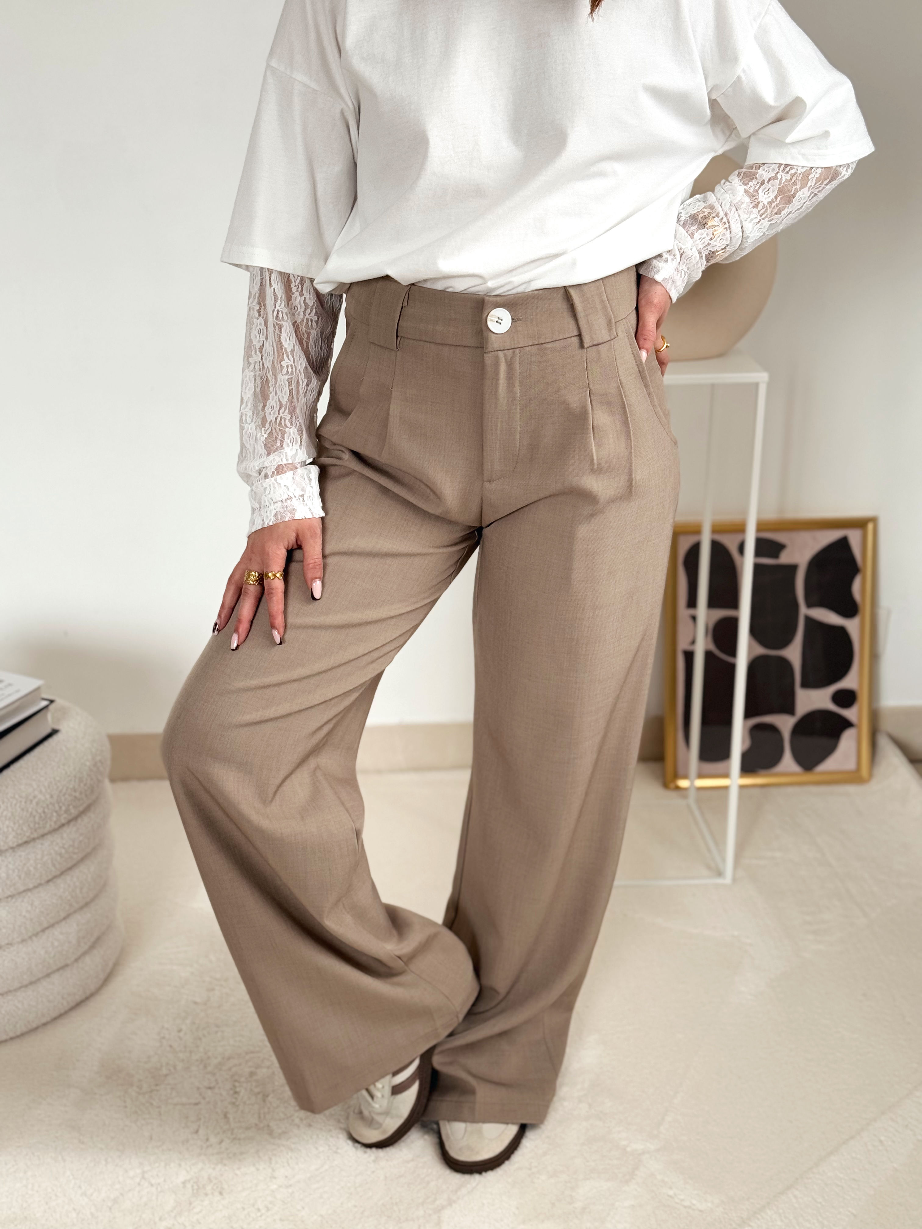 Pantalon taupe "Amal"