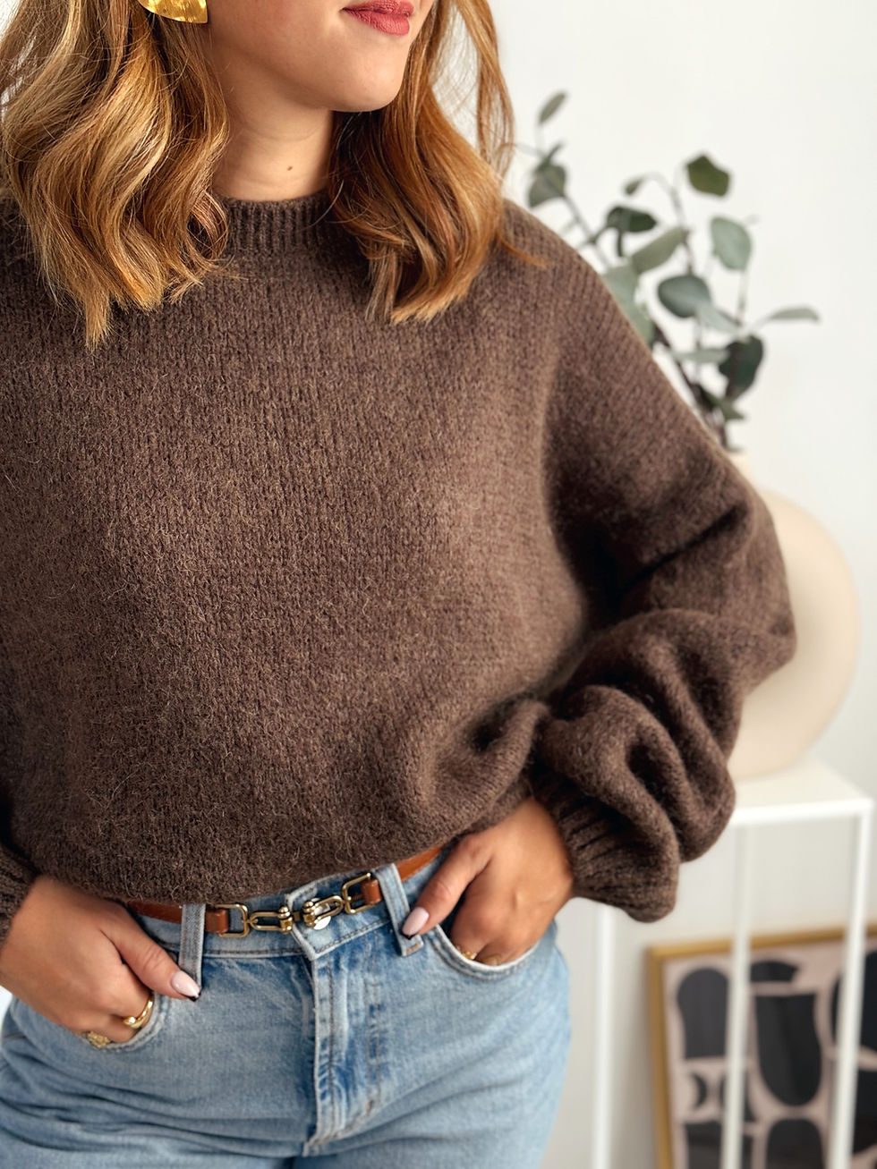 Miniature : Pull marron "Eliseo"