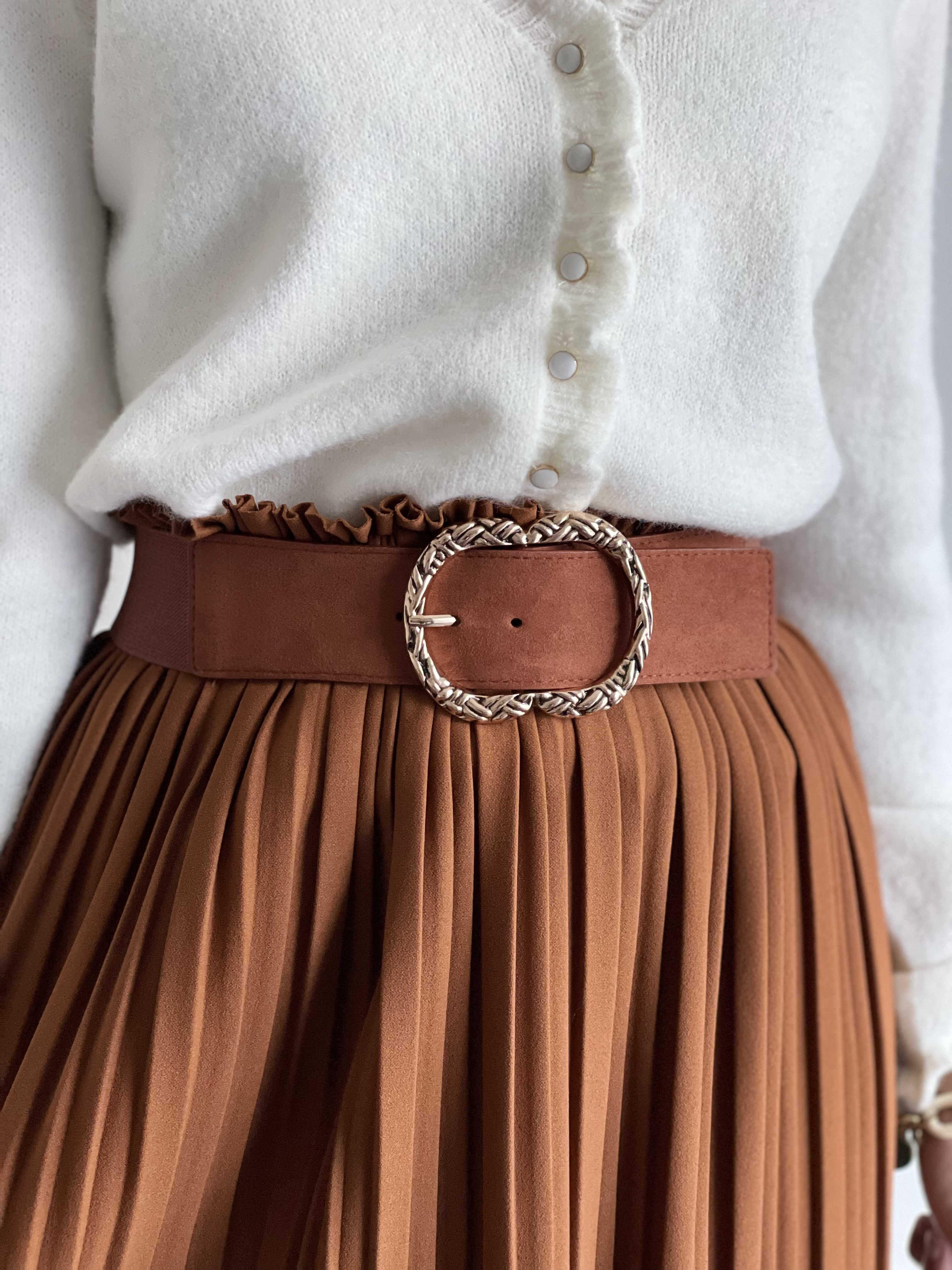 Ceinture camel suédine