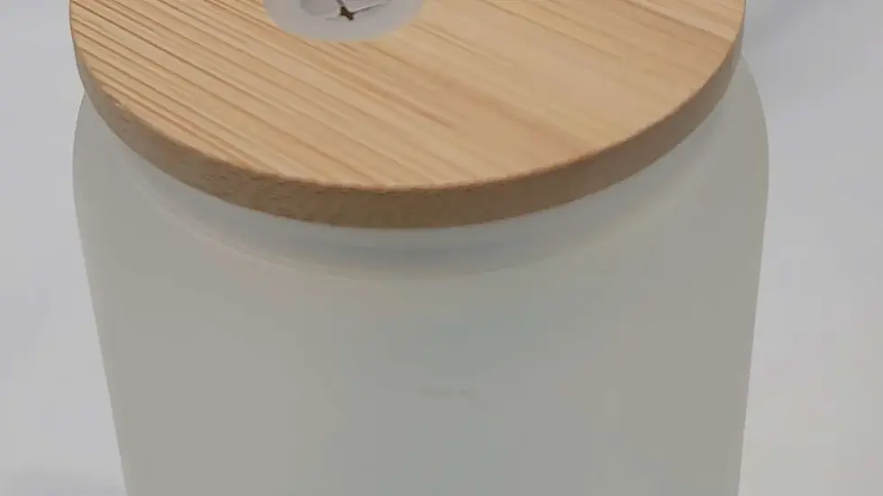 Thumbnail: 16oz Glass can with Bamboo Lid, Custom Design