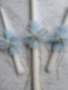 Thumbnail: Baby Boy Baptism Set of 3 Candles