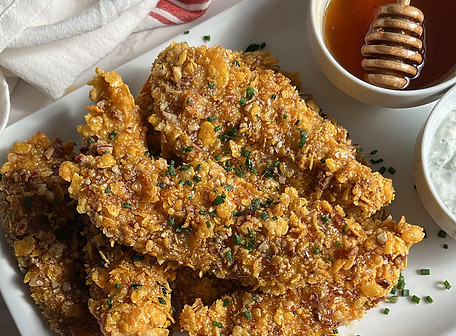 Hot Honey Cornflake Chicken Tenders Recipe