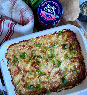 Cheesy Salmon Potato Casserole Recipe