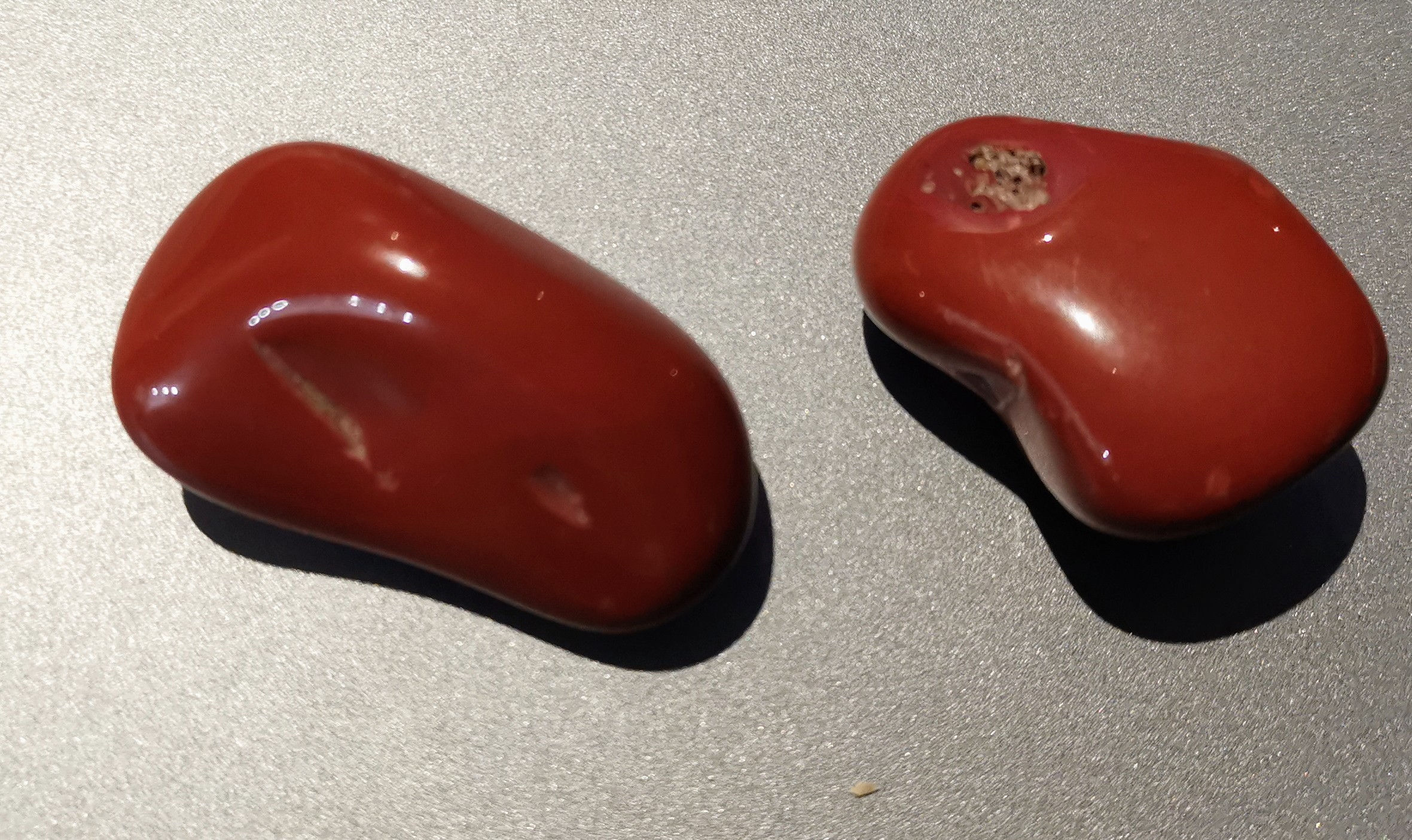 Jaspe rouge poli