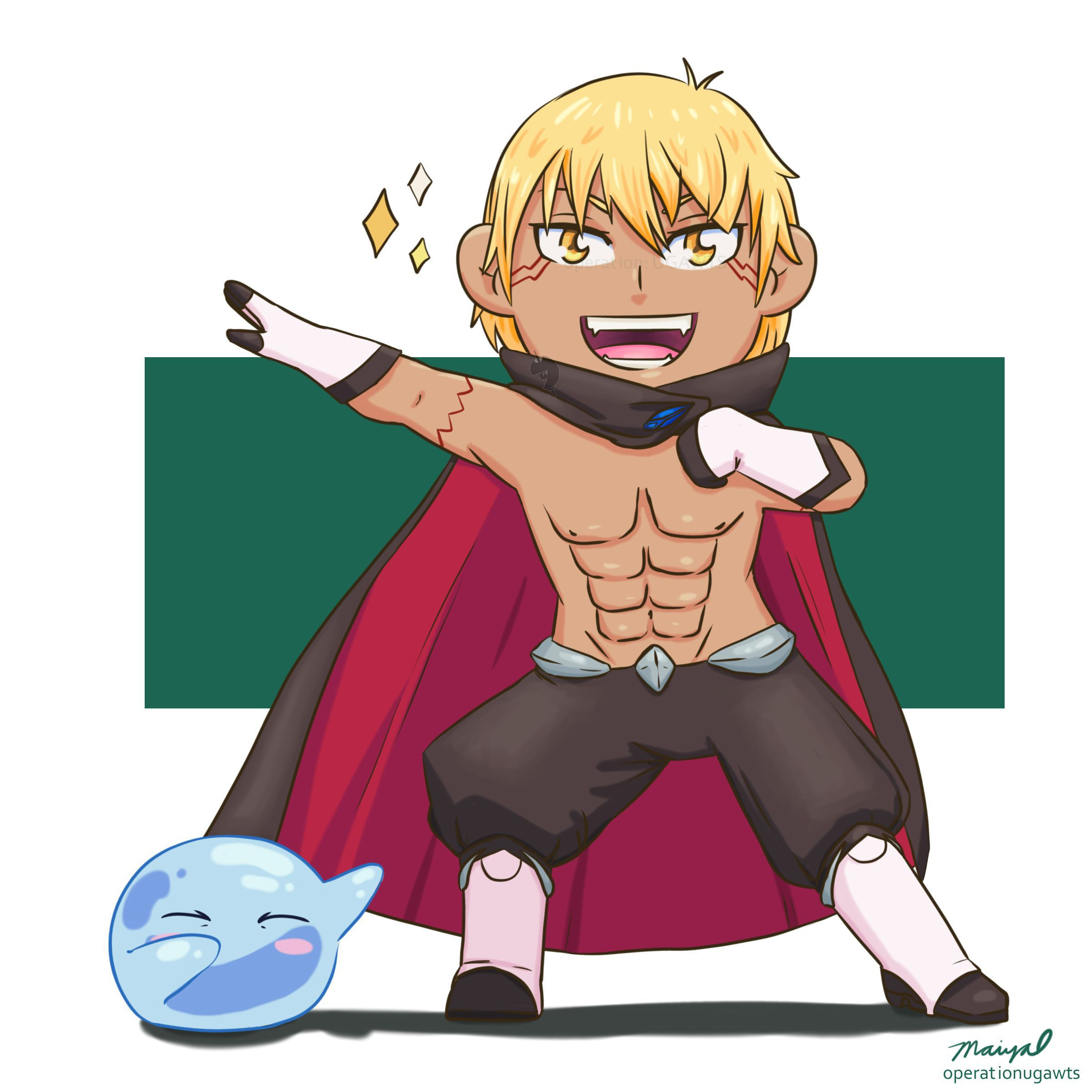 Chibi Veldora and Rimuru Print