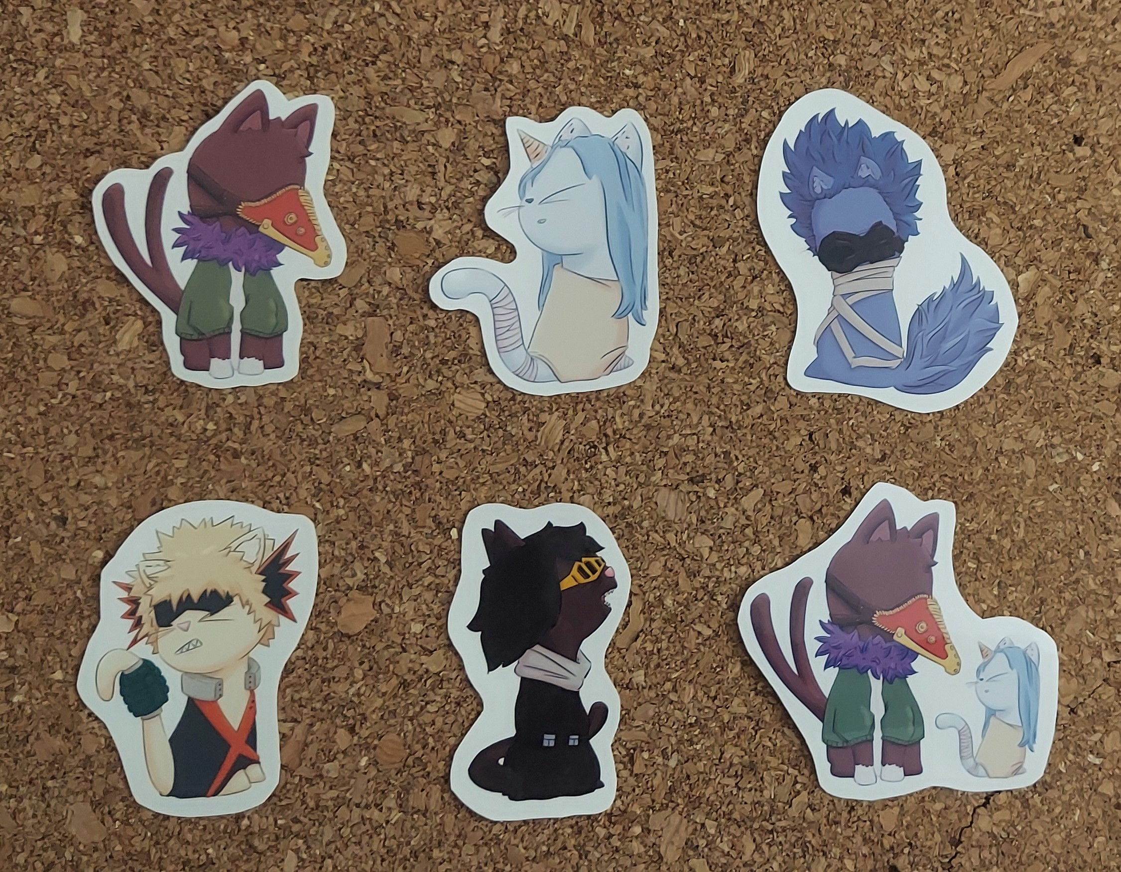 BNHA Cats Stickers