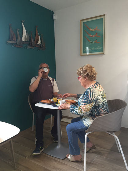 Les petits-déjeuners à l'accueil