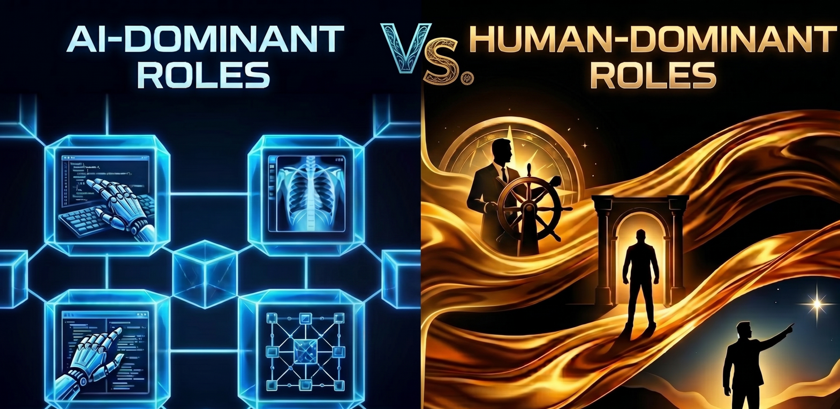 Human dominant versus AI dominant roles