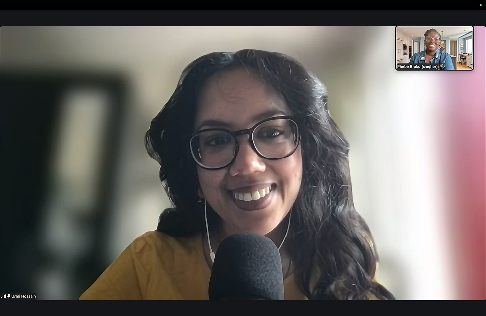 Urmi during a conversation with Dr. Phebe