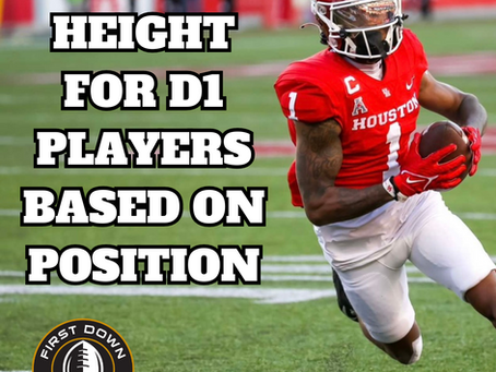 Average Height For D1 Players Based On Position