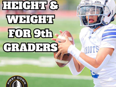 Average Height & Weight For Freshman Players