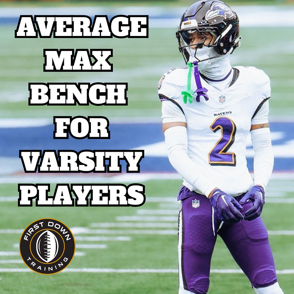 AVERAGE MAX BENCH FOR VARSITY PLAYERS