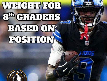 Average Weight For 8th Graders Based On Position