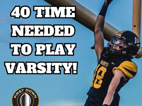 40 TIME NEEDED TO PLAY VARSITY!