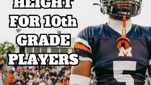 AVERAGE HEIGHT FOR 10th GRADE PLAYERS