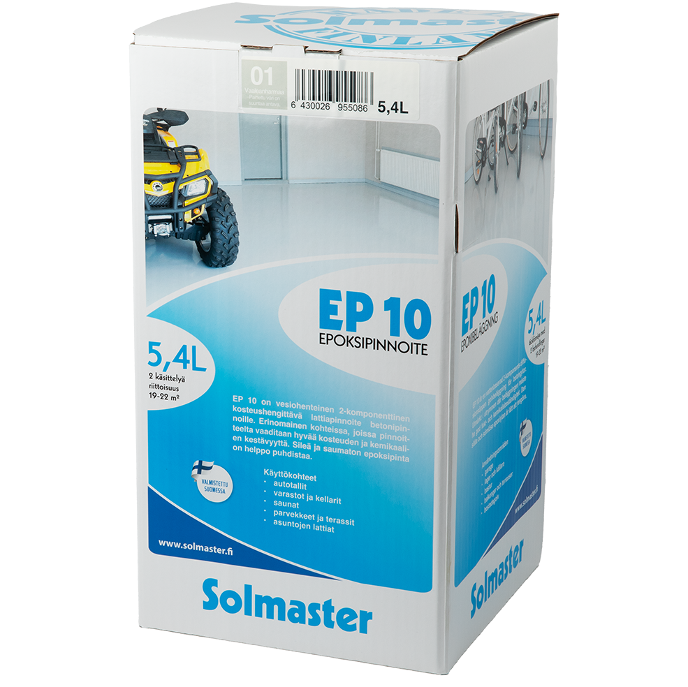Epoksipinnoite Solmaster EP10 vaaleanharmaa 5,4 L