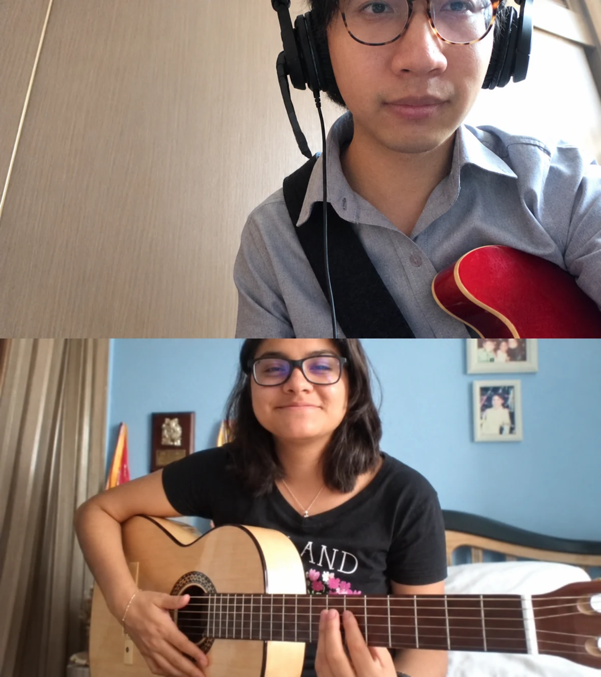 Guitarra acústica en clase online