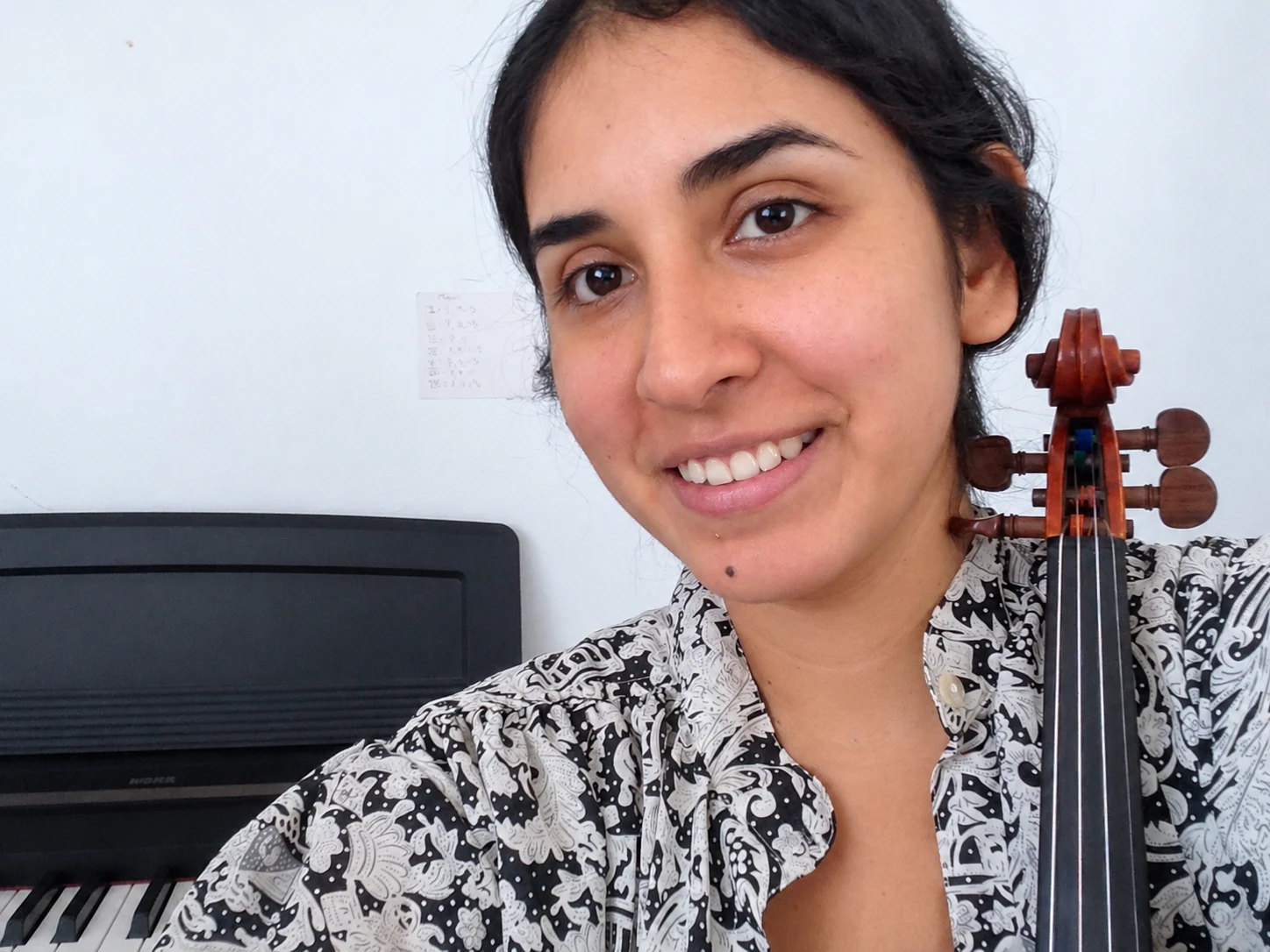 Retrato de una persona con violín