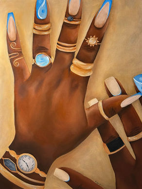 Image of "My Goldz" original painting
